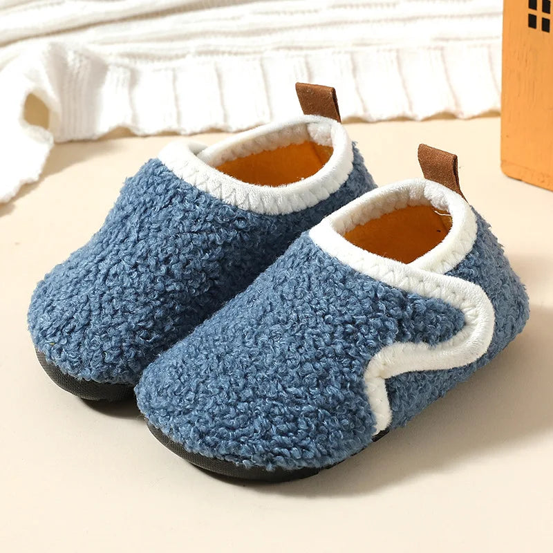 Cozy Kids Winter Fleece Slippers | Soft Non-Slip Indoor Shoes