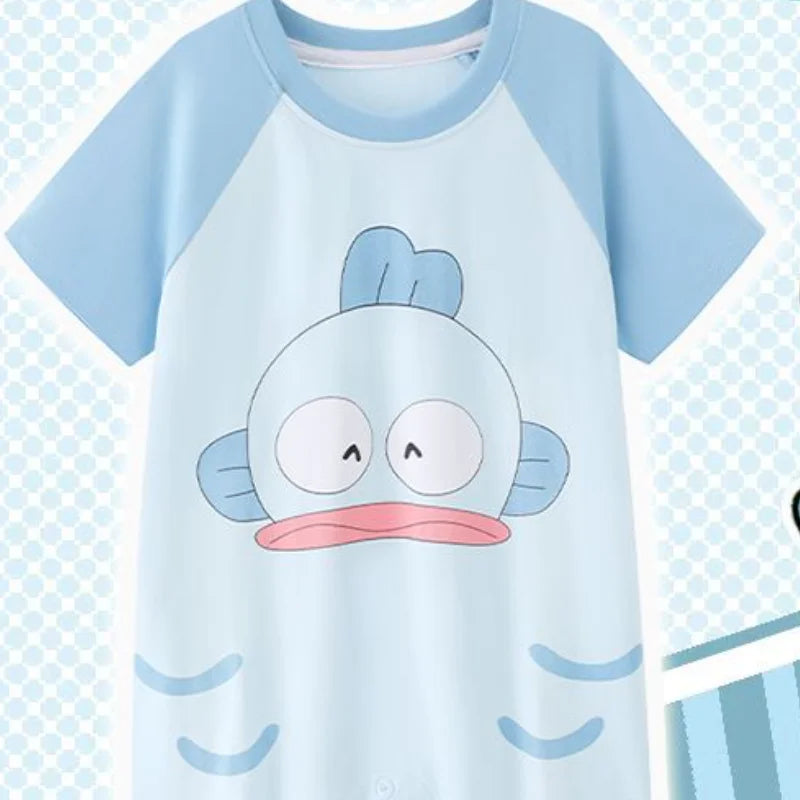 Kids' Cute Cartoon Loungewear One-Piece Pajamas for Summer