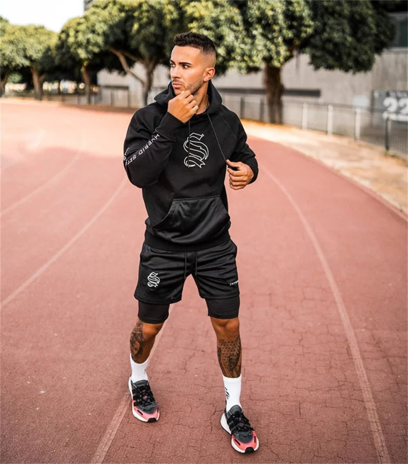 2026 Summer Mesh Sports Shorts for Men — 2-in-1 Double-Deck Running & Gym Training Shorts, Breathable Fitness Workout Jogger Pants