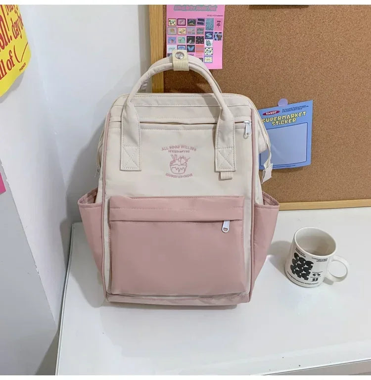 Waterproof Color Matching Backpack | Large Capacity Travel Bag