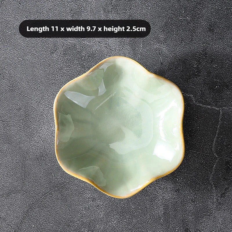 Lotus-Shaped Ceramic Tray | Ideal for Jewelry & Home Decor