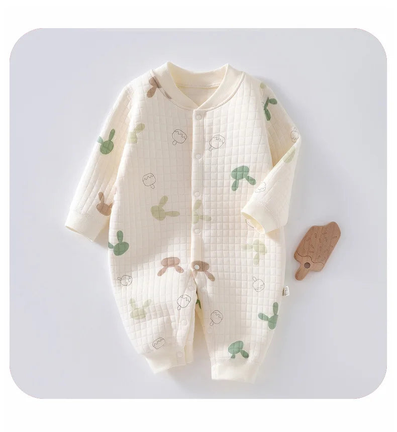 3 Layers Newborn Jumpsuit | Adorable Cotton Bear Bunny Romper