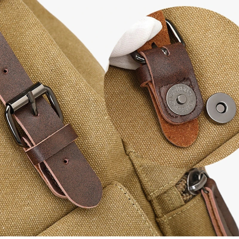 Vintage Canvas Backpack | Spacious Hiking & Travel Bag