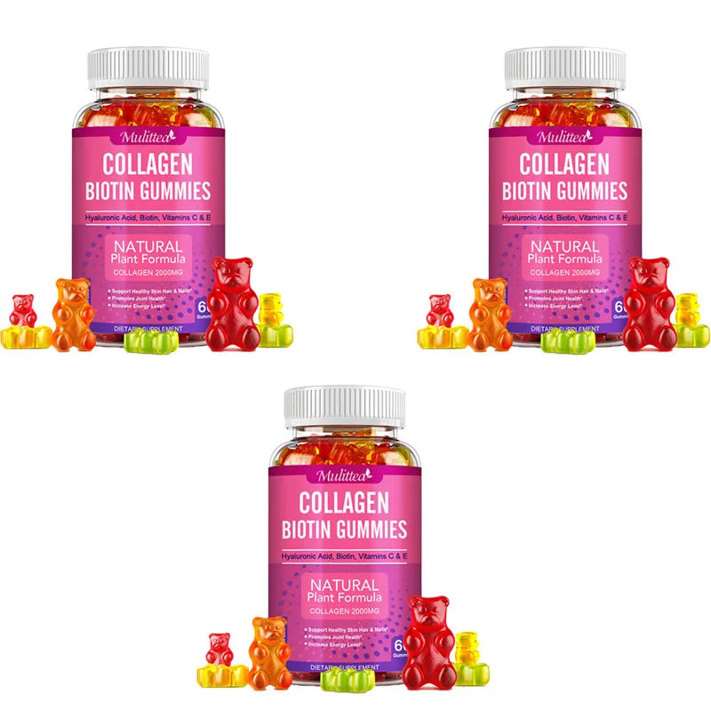 Collagen Gummies with Biotin for Radiant Skin & Hair Growth