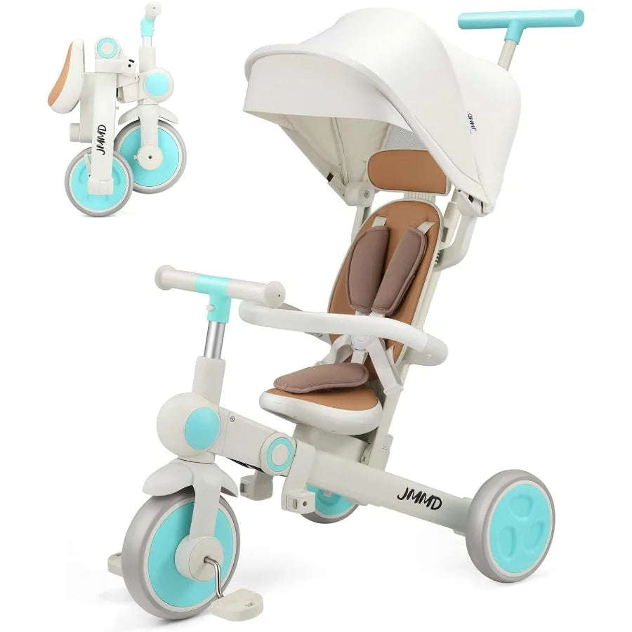 7-in-1 Multifunctional Baby Tricycle | Safe Ride for Growing Kids