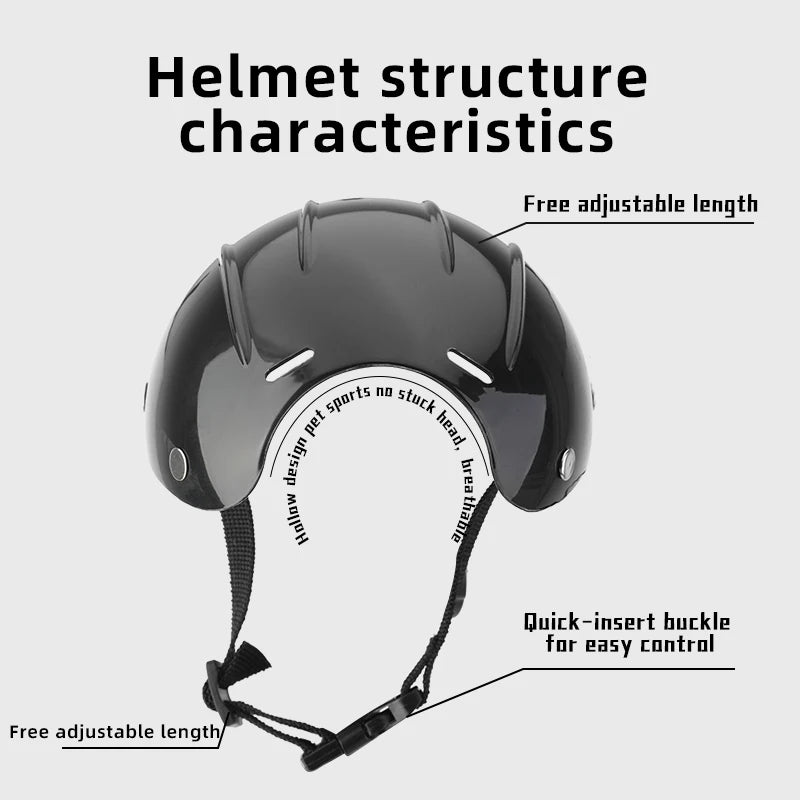 Cross-Border Pet Safety Helmet for Dogs and Cats | Pet Motorcycle Gear