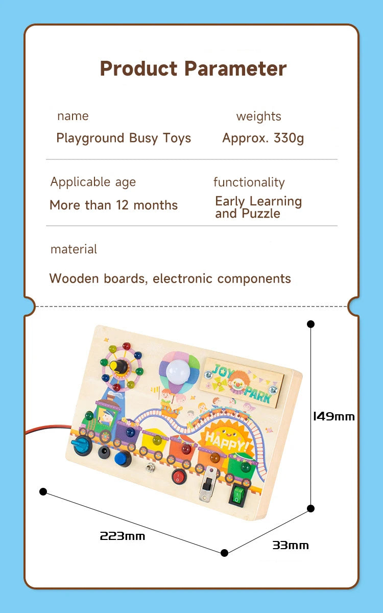 Engaging LED Busy Board | Interactive Sensory Toy for Kids
