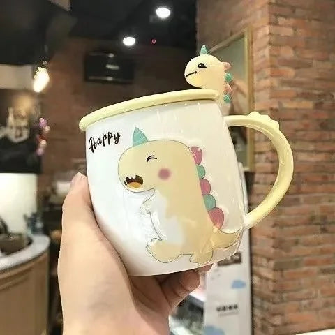 Dinosaur Ceramic Mug | Heat Revealing Coffee Cup for Kids