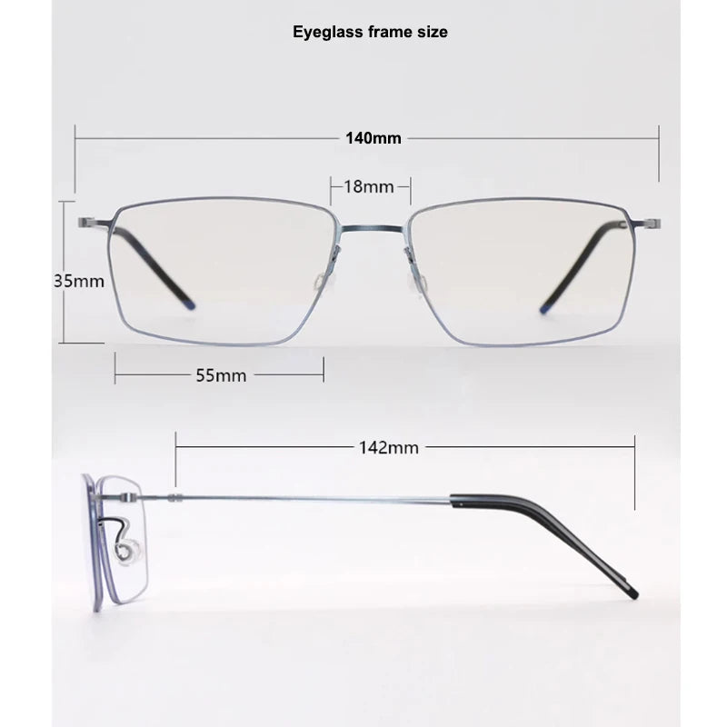 Ultra Light Titanium Eyeglasses | Retro Square Frames for All 2026