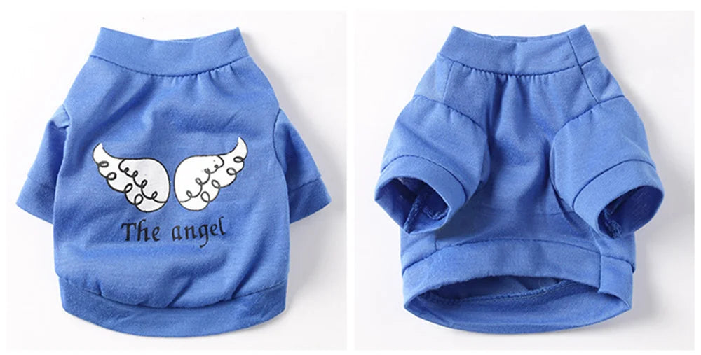 Angel Pattern Puppy Dog T-shirt | Cute Summer Pet Vest for Dogs
