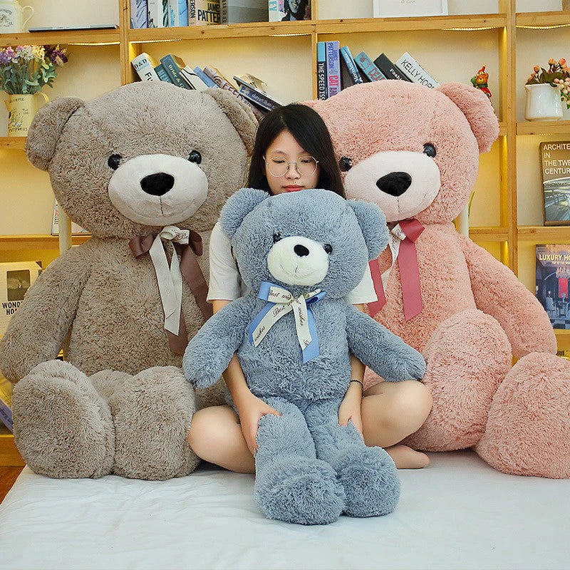 Large Plush Bear Toy | Soft Fluffy Animal Doll for Hugs
