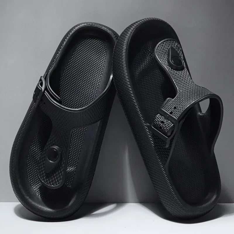 Men's Adjustable Buckle Flip Flops | Summer Beach Sandals