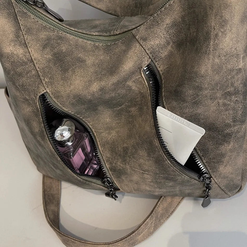 Bolso Bandolera Elegante de Cuero Sintético Suave para Mujer | Con Estilo y Práctico
