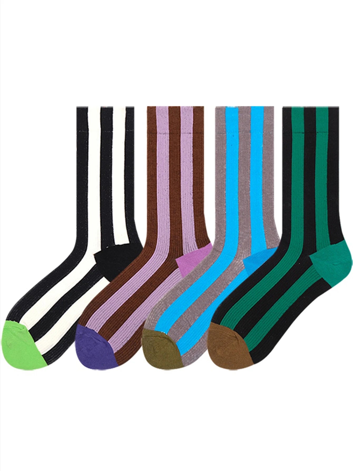 Unisex Trendy Contrast Stripes Mid Tube Socks for Every Occasion