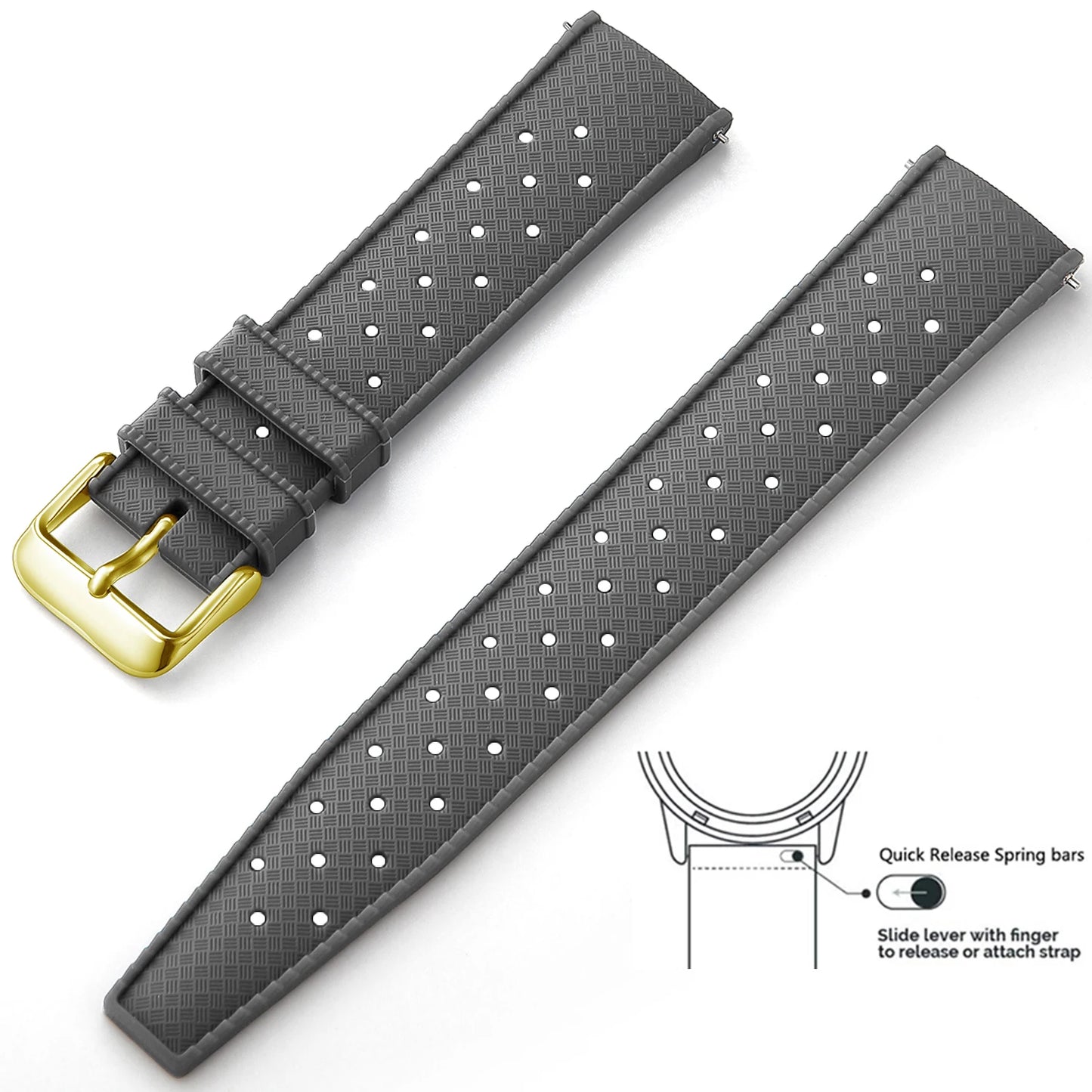 Tropical Silicone Watch Band | Quick Release Rubber Strap