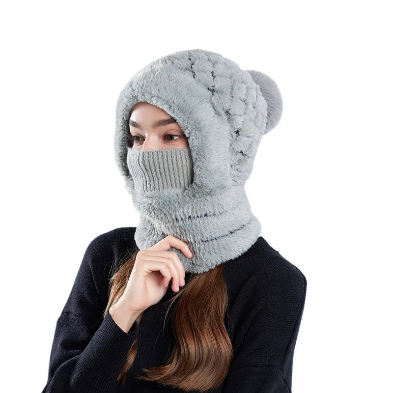 Women's 3-in-1 Fleece Lined Cycling Balaclava | Winter Windproof Hood