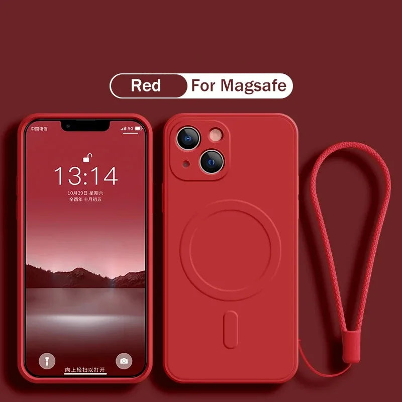 Magnetic Wireless Charge Case for iPhone | Soft Silicone Cover