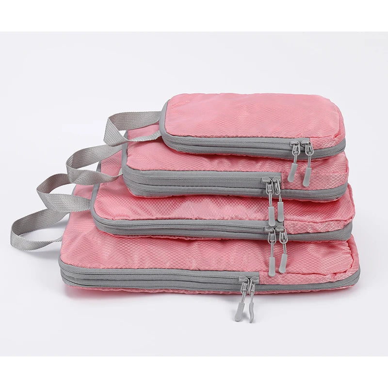 Compressible 4-Piece Business Travel Storage Bag Set