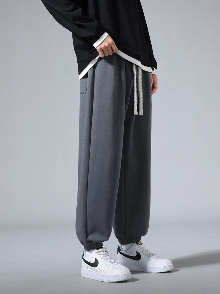 Big Size Men's Tapered Sweatpants | Comfortable Jogger Pants