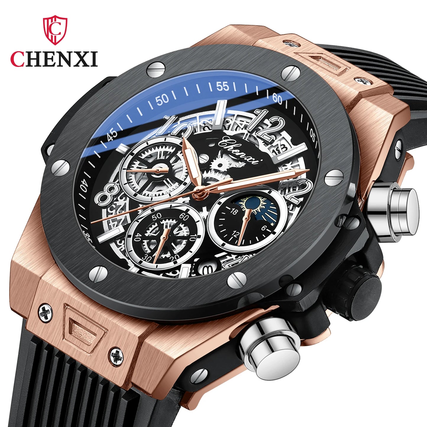Men's Multifunctional Waterproof Sports Watch | Luminous Quartz Timepiece