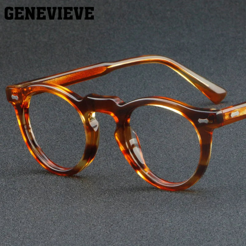 Personalized Retro Round Frame Anti Blue Light Glasses - 2026