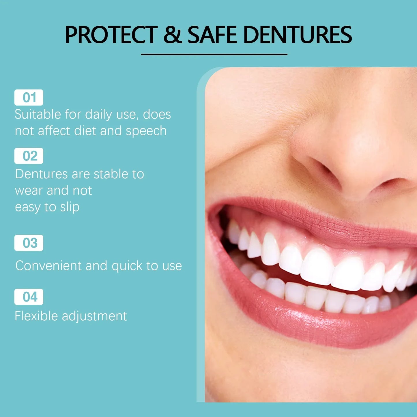 Snap On Smile Teeth – Temporary Silicone Dentures Set