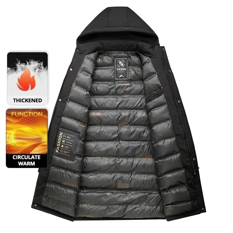 Chaqueta casual de cuero sintético para hombre | Abrigo elegante de invierno