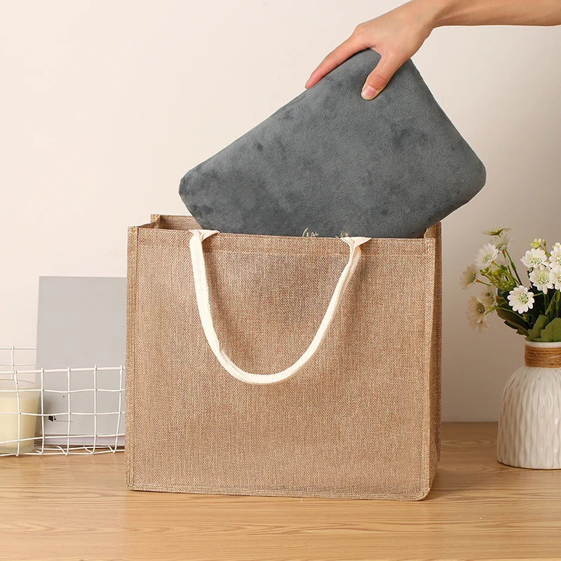 Versatile Solid Color Men's Tote Bag | Large Capacity Storage