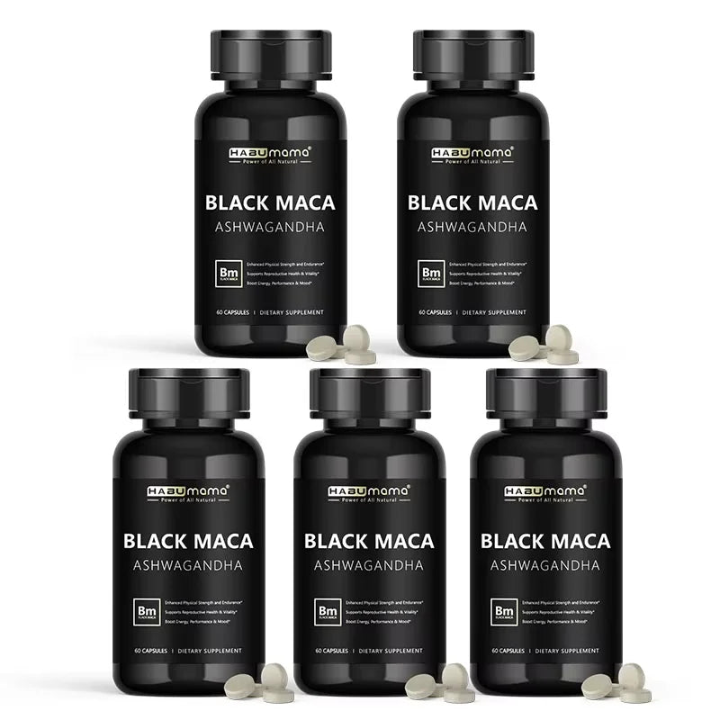 Black Maca Root & Ashwagandha Supplement for Men's Stamina
