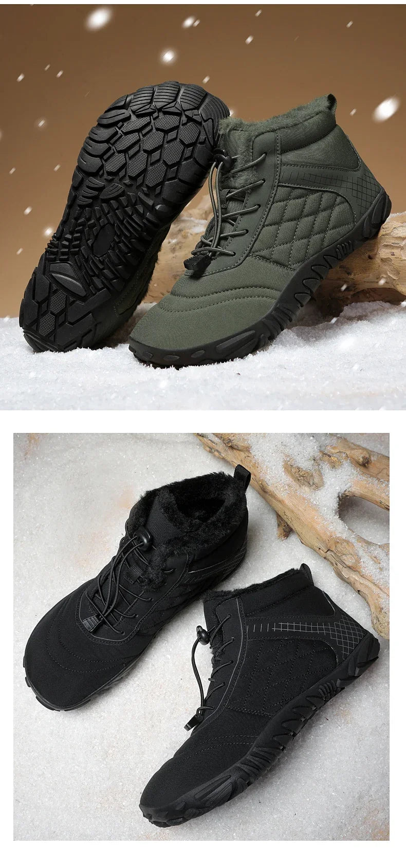 Warm and Non-Slip Winter Boots for Men & Women | Casual Hiking Shoes