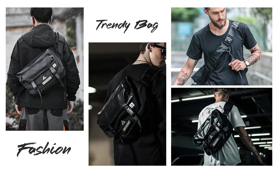 Bandolera multiusos para hombre | Mochila cruzada de gran capacidad