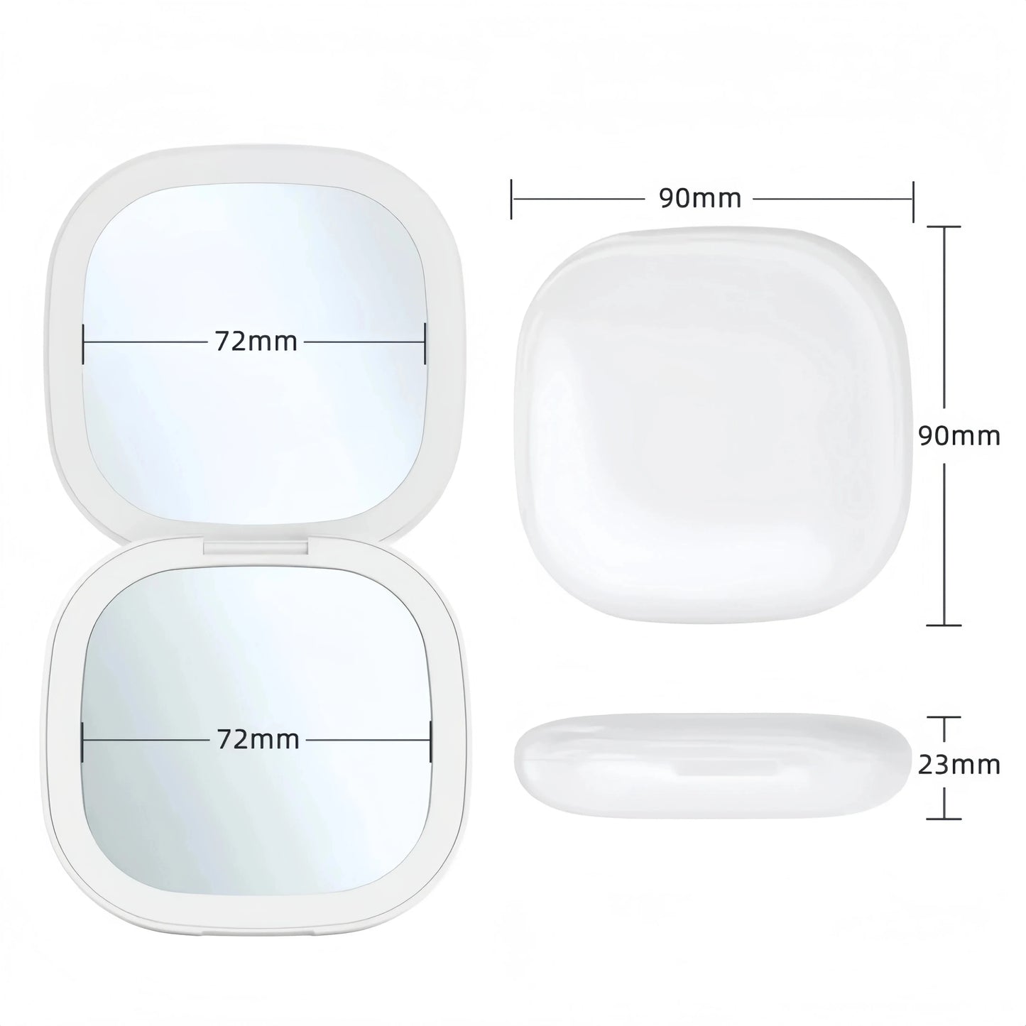 Portable LED Travel Makeup Mirror | Double-Sided & Compact