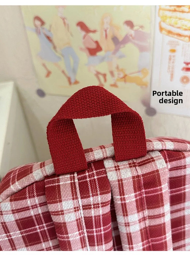 Large Capacity Plaid Backpack | Versatile Travel & School Bag