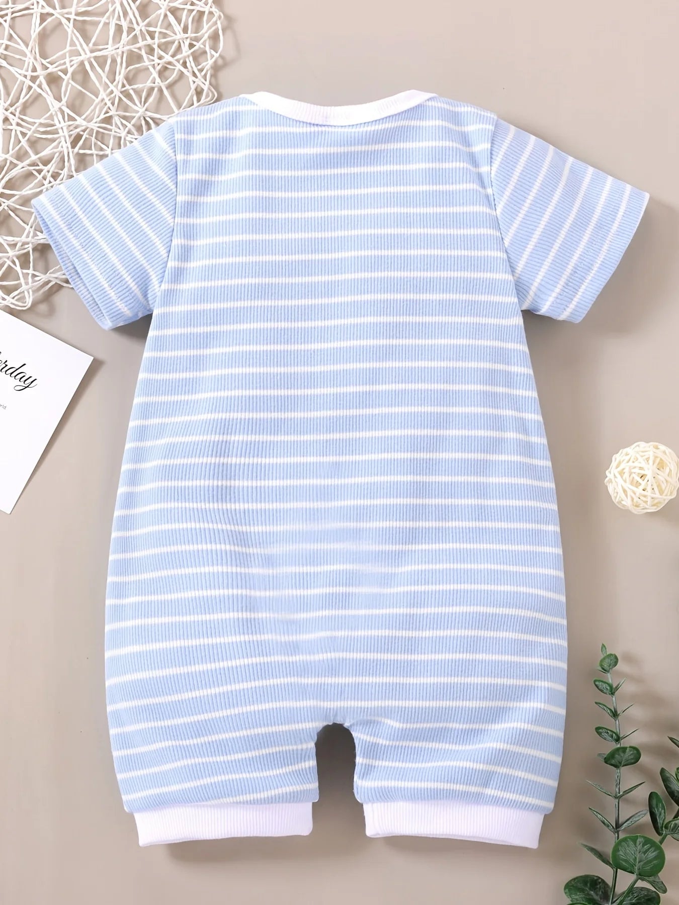 Summer Baby Stripe Short Sleeve Onesie | Color Block Romper Suit