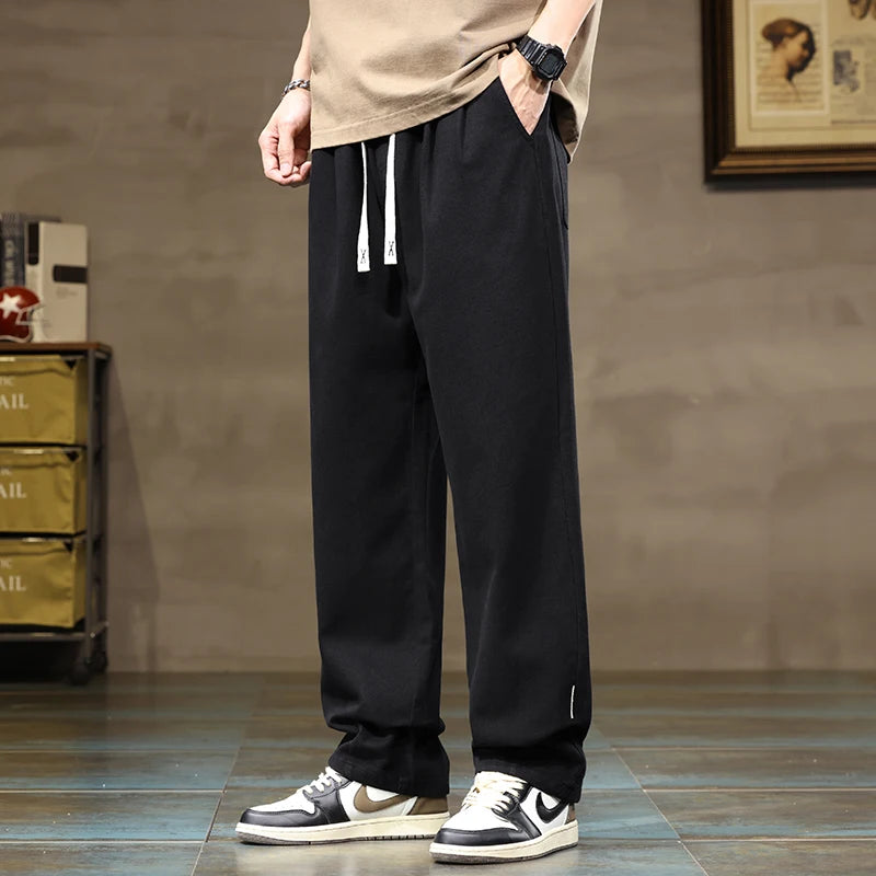 Comfortable Loose Men's Trousers | 100% Cotton Khaki Pants
