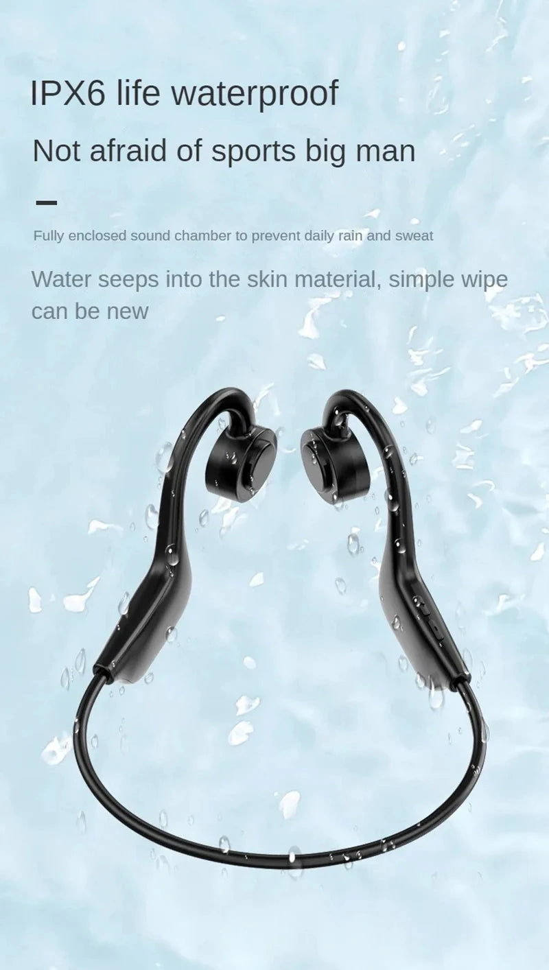 Bone Conduction Swimming Headphones | Waterproof & Wireless Sound