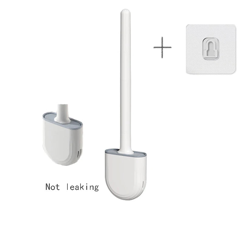 Wall Hanging Toilet Brush with Holder | Soft Bristles WC Cleaner