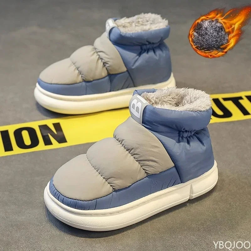 Men's Warm Plush Snow Boots | Cozy Mid-Calf Winter Footwear