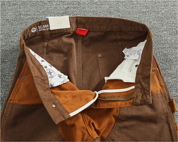 Vintage Cargo Overalls for Men | Stylish Heavy Canvas Pants