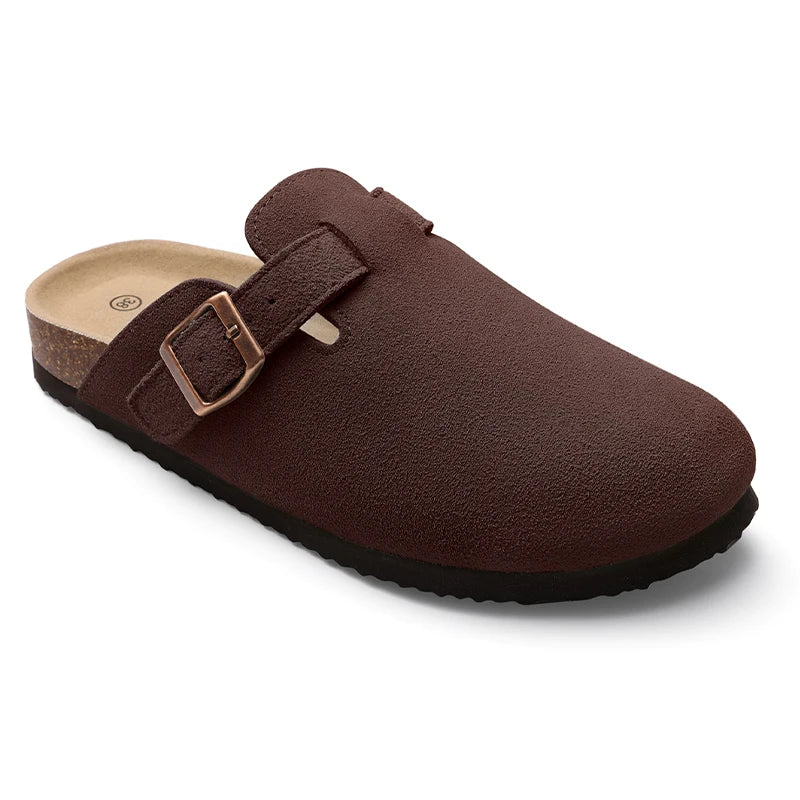 Comfortable Arch Support Suede Clogs for Home and Outdoor