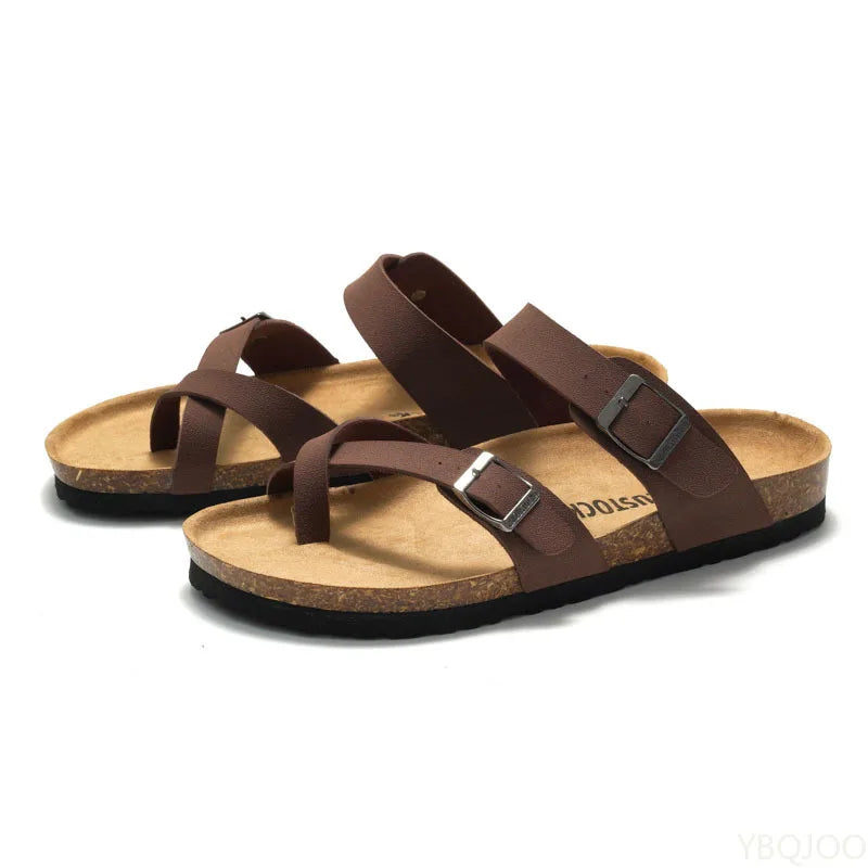 Summer Women's Cork Slippers | Trendy Casual Beach Footwear