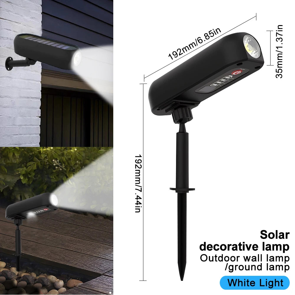 Foco solar para jardín y paisaje | Iluminación exterior impermeable