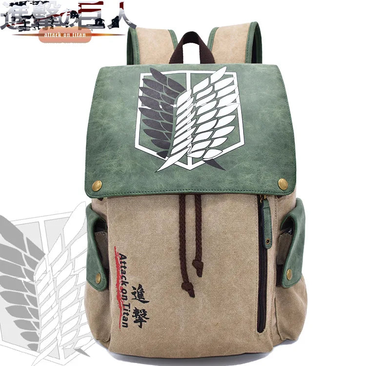 Large Capacity Cartoon Anime Canvas Backpack | Perfect for Fans