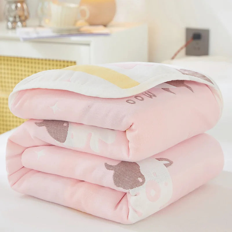 Breathable Summer Quilt | Multi-functional Cotton Towel Blanket