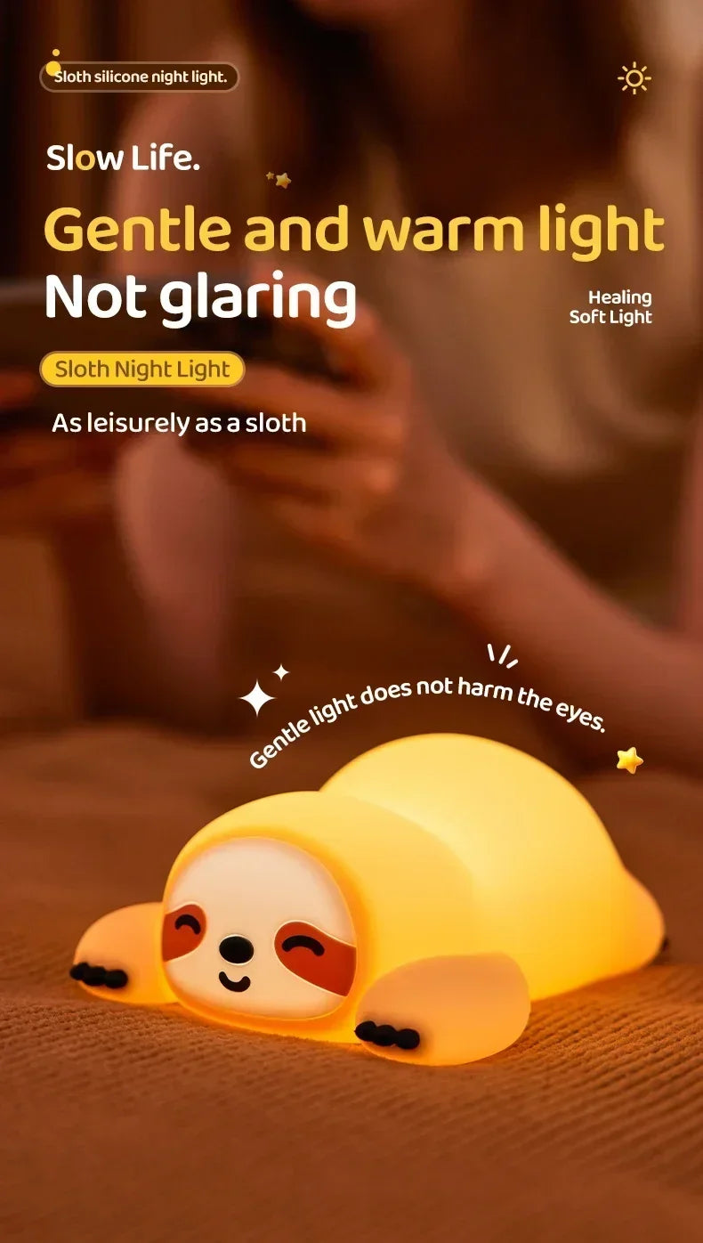 Cute Animal Silicone LED Night Light | Adorable Sleep Lamp