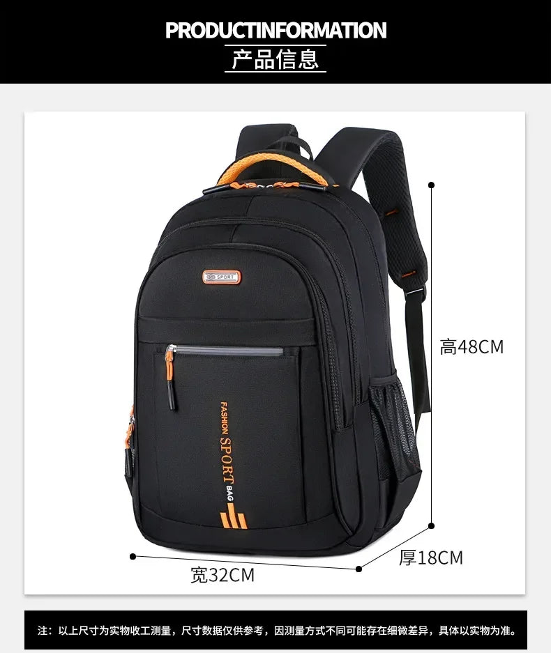 Men's Oxford Waterproof Backpack | Stylish School & Travel Bag