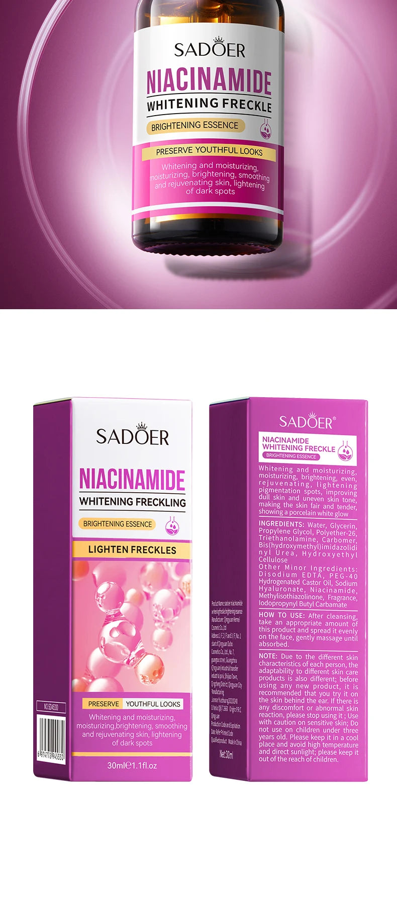 Nicotinamide Face Serum | Moisturizing, Whitening, Firming Essence