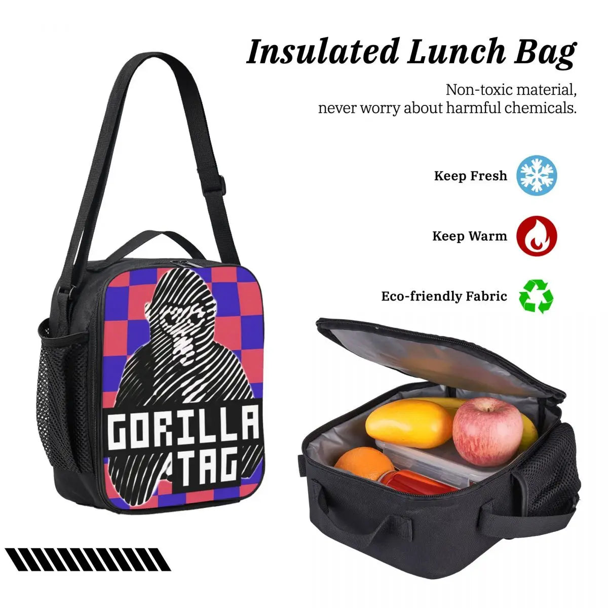 Stylish Black and White Gorilla Backpack Set for Teens | Versatile Bags