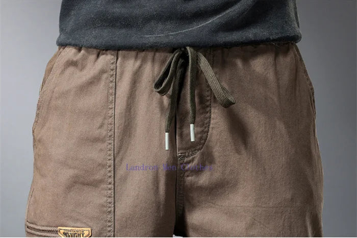Plus Size Cotton Joggers for Men | Comfortable Ankle-Length Pants