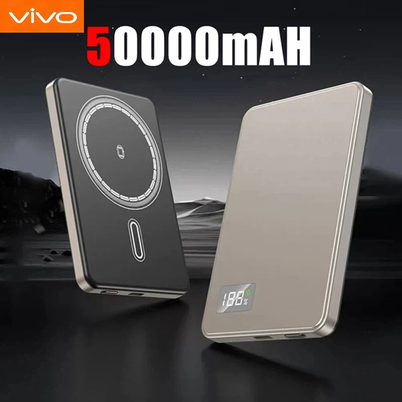 50000mAh Magnetic Wireless Power Bank | Fast Charging External Battery